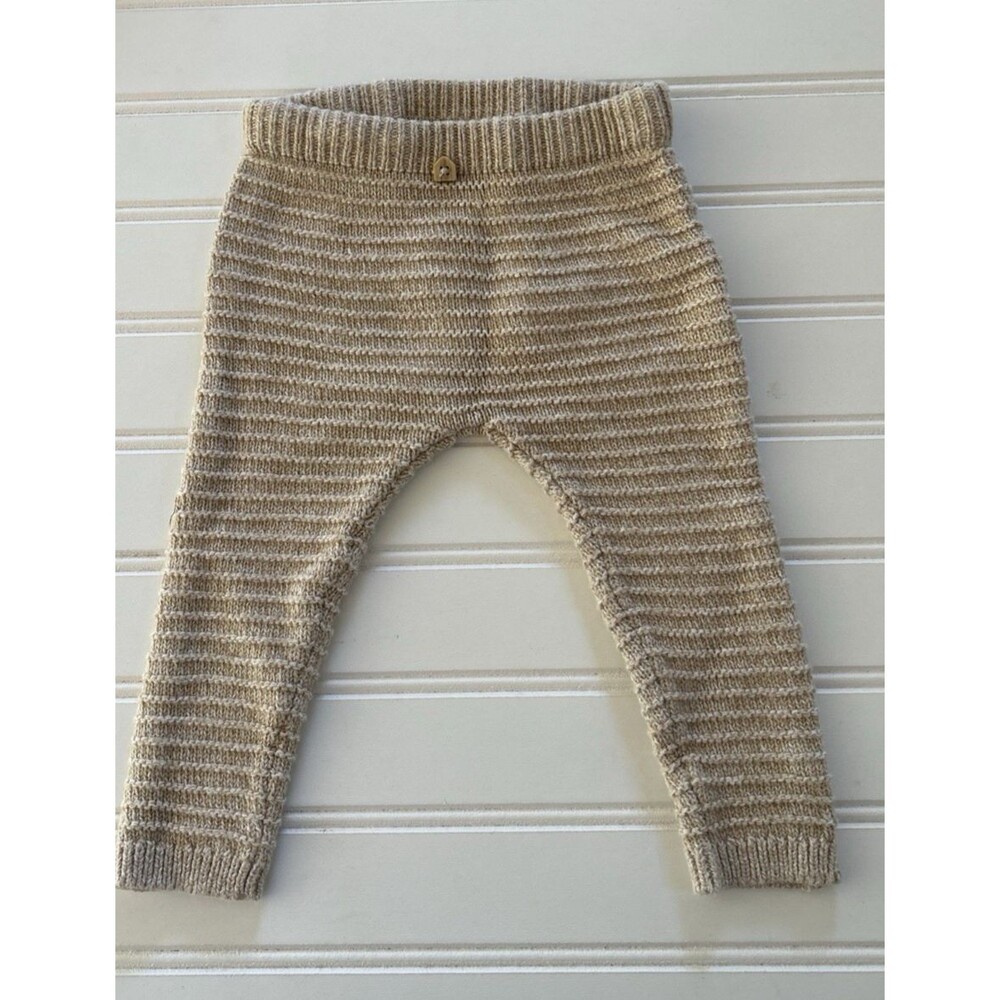 Petite Maison Nono 6M Tan Knit Organic Cotton Pants Baby 6M